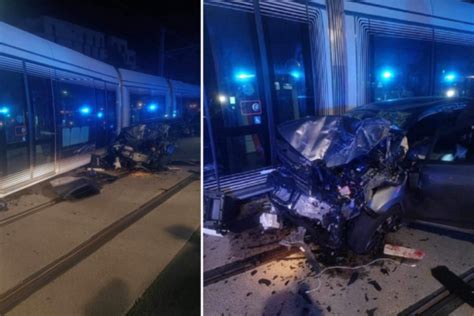 Collision entre le tramway et une voiture à Caen